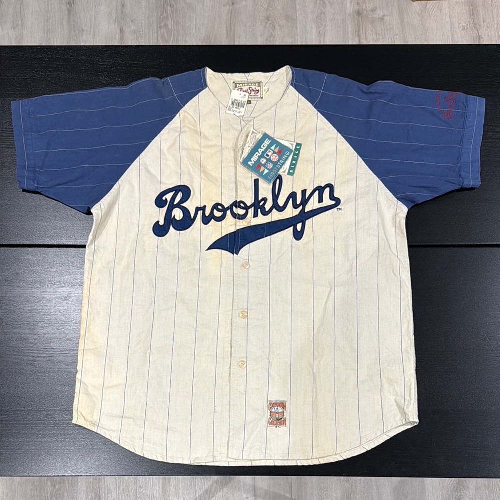 Mirage First String Cooperstown Collection Brooklyn Dodgers Baseball Jersey - 2X